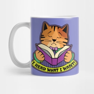 I Read What I Want Cat Mug